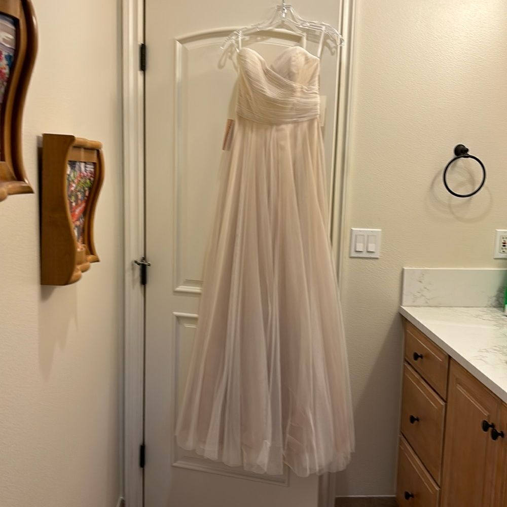Nwt Watters Brides Straps Cream Gorgeous Dress. It's From Anthropology